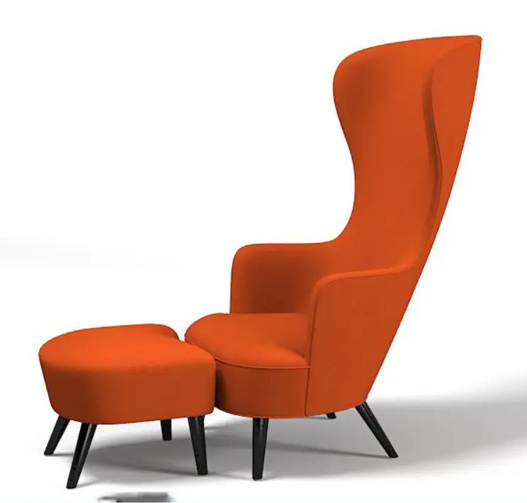 Contemporary Armchair with Mid-century Wings